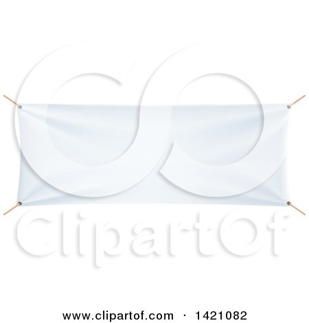 Clipart of a Blank White Banner - Royalty Free Vector Illustration by Vector Tradition SM
