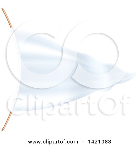 Clipart of a Blank White Banner - Royalty Free Vector Illustration by Vector Tradition SM