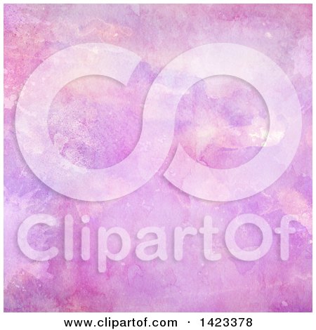 Clipart of a Pink Splatter Watercolor Paint Background - Royalty Free Illustration by KJ Pargeter
