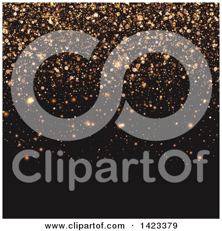Clipart of a Gold Confetti Background - Royalty Free Vector Illustration by KJ Pargeter