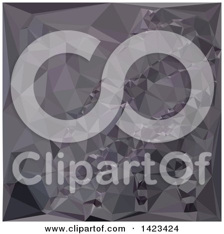 Clipart of a Low Poly Abstract Geometric Background in Dark Liver Lavender - Royalty Free Vector Illustration by patrimonio