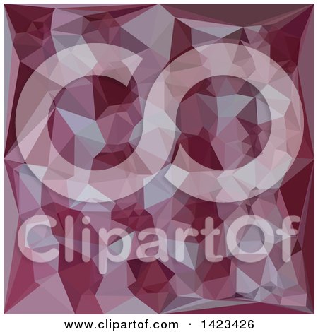 Clipart of a Low Poly Abstract Geometric Background in Cornell Red - Royalty Free Vector Illustration by patrimonio