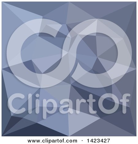 Clipart of a Low Poly Abstract Geometric Background in Blue - Royalty Free Vector Illustration by patrimonio