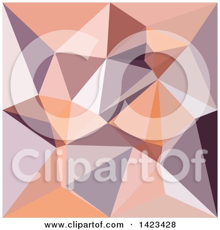 Clipart of a Low Poly Abstract Geometric Background in Almond Beige - Royalty Free Vector Illustration by patrimonio