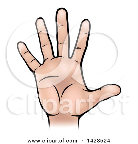 Clipart of a Cartoon Human Hand - Royalty Free Vector Illustration by AtStockIllustration