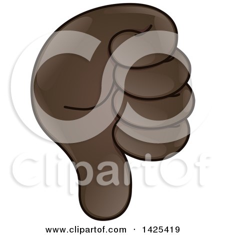 Clipart of a Thumb down Emoji Hand - Royalty Free Vector Illustration by yayayoyo