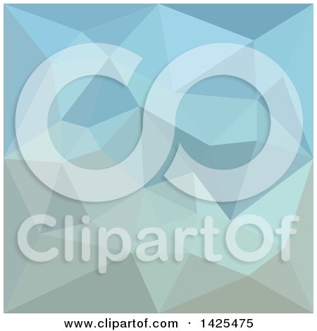 Clipart of a Low Poly Abstract Geometric Background in Cadet Blue - Royalty Free Vector Illustration by patrimonio