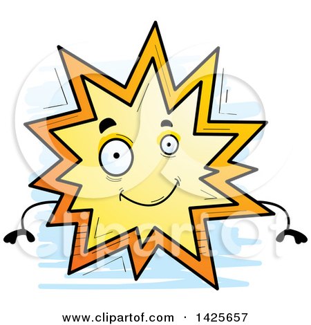 Clipart of a Cartoon Doodled Explosion Character - Royalty Free Vector Illustration by Cory Thoman