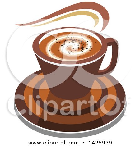 Clipart of a Hot Latte Coffee - Royalty Free Vector Illustration by Vector Tradition SM