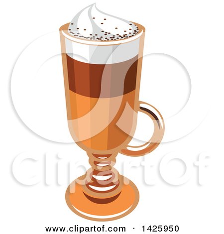 Clipart of a Coffee Macchiato - Royalty Free Vector Illustration by Vector Tradition SM