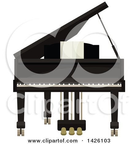 Clipart of a Grand Piano - Royalty Free Vector Illustration by Vector Tradition SM