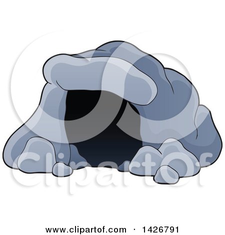 Clipart of a Cartoon Cave - Royalty Free Vector Illustration by visekart