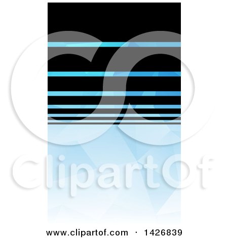 Clipart of a Black and Blue Geometric Styled Wesite Background or Business Card Design - Royalty Free Vector Illustration by KJ Pargeter
