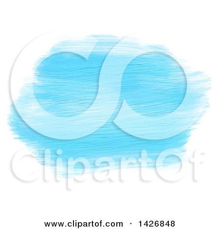 Clipart of Streaks of Blue Acrylic Paint on White - Royalty Free Vector Illustration by KJ Pargeter