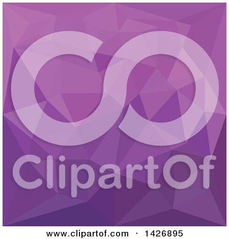 Clipart of a Low Poly Abstract Geometric Background in Plum Purple - Royalty Free Vector Illustration by patrimonio