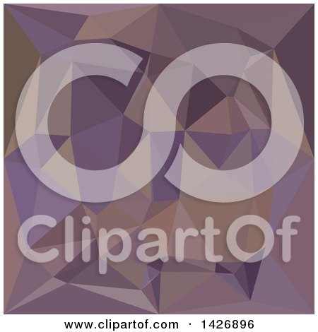 Clipart of a Low Poly Abstract Geometric Background in Medium Purple - Royalty Free Vector Illustration by patrimonio