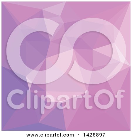 Clipart of a Low Poly Abstract Geometric Background in Orchid - Royalty Free Vector Illustration by patrimonio