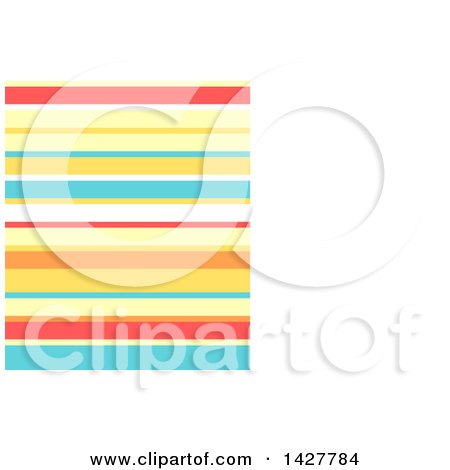 Clipart of a Background or Business Card Design Template with Stripes and White Text Space - Royalty Free Vector Illustration by KJ Pargeter
