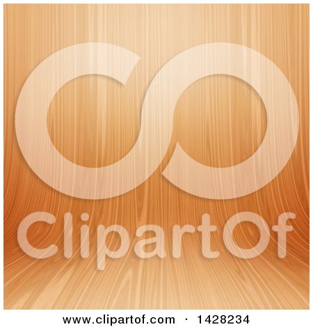 Clipart of a Curved Wood Background - Royalty Free Illustration by KJ Pargeter