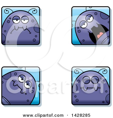 Clipart of Calm Fly Faces - Royalty Free Vector Illustration by Cory Thoman