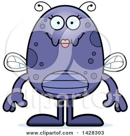 Clipart of a Cartoon Happy Female Fly - Royalty Free Vector Illustration by Cory Thoman