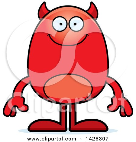 Clipart of a Happy Devil - Royalty Free Vector Illustration by Cory Thoman