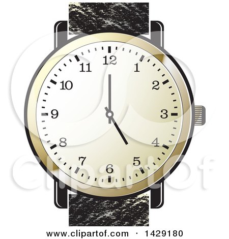 Clipart of a Wrist Watch - Royalty Free Vector Illustration by Lal Perera