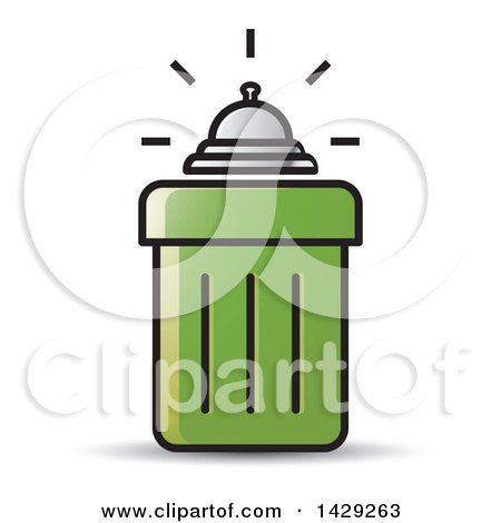 Clipart of a Bell on a Trash Can - Royalty Free Vector Illustration by Lal Perera