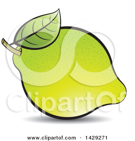 Clipart of a Lemon - Royalty Free Vector Illustration by Lal Perera