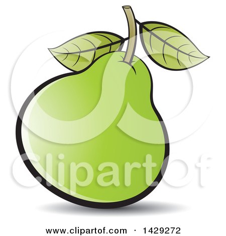 Clipart of a Pear - Royalty Free Vector Illustration by Lal Perera