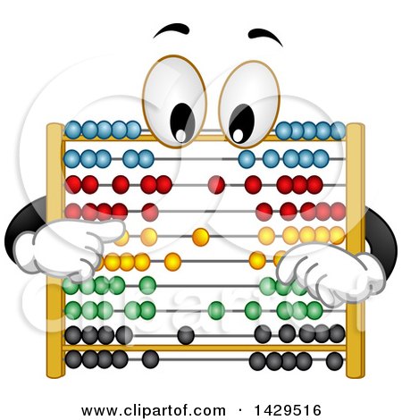 Clipart of a Cartoon Abacus Character - Royalty Free Vector Illustration by BNP Design Studio