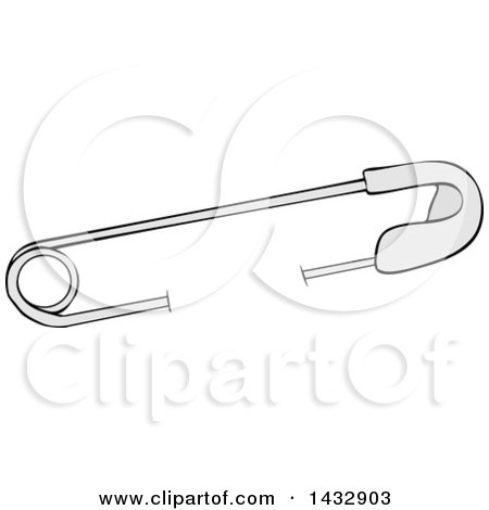 Cartoon Safety Pin Through Material Posters, Art Prints by - Interior Wall  Decor #1432903