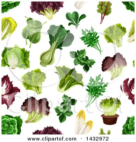 Clipart of a Seamless Pattern Background of Greens - Royalty Free Vector Illustration by Vector Tradition SM