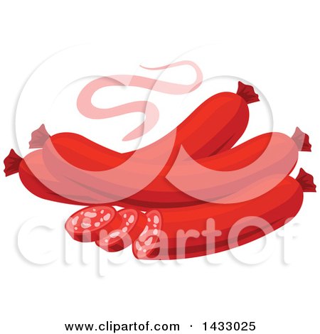 Clipart of Sausages - Royalty Free Vector Illustration by Vector Tradition SM