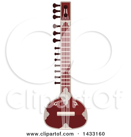 Clipart of a Sitar Instrument - Royalty Free Vector Illustration by Vector Tradition SM