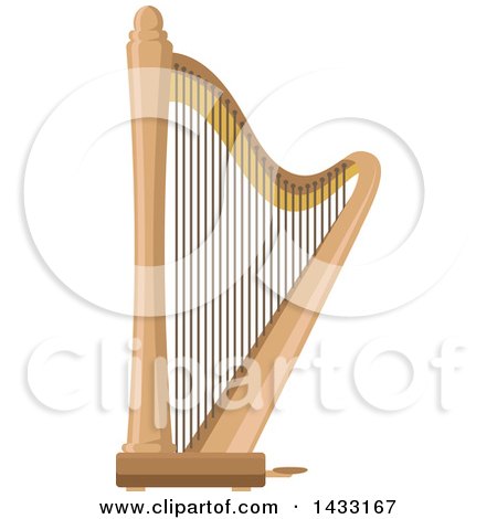 Clipart of a Harp - Royalty Free Vector Illustration by Vector Tradition SM