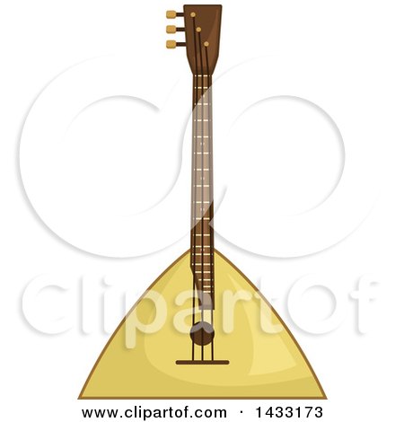 Clipart of a Balalaika Instrument - Royalty Free Vector Illustration by Vector Tradition SM