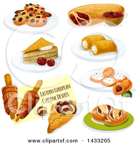 Clipart of Eastern European Cuisine, with Text - Royalty Free Vector Illustration by Vector Tradition SM