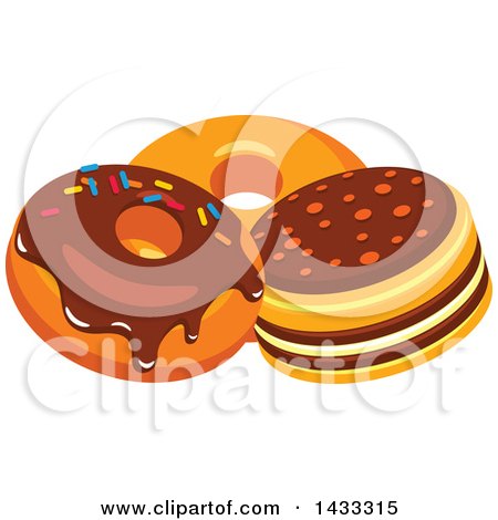 Clipart of Donuts - Royalty Free Vector Illustration by Vector Tradition SM