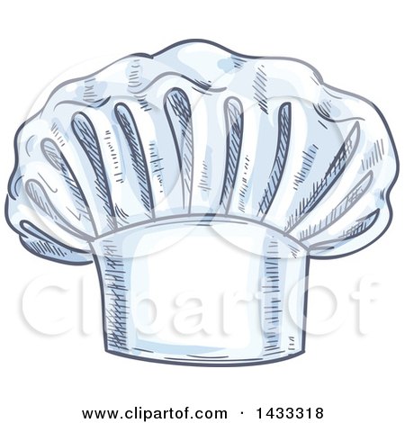 Clipart of a Sketched Chef Hat - Royalty Free Vector Illustration by Vector Tradition SM