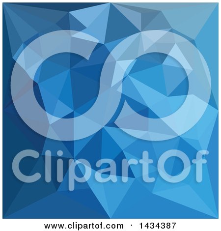 Clipart of a Low Poly Abstract Geometric Background in Cornflower Blue - Royalty Free Vector Illustration by patrimonio