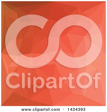 Clipart of a Low Poly Abstract Geometric Background in Light Salmon - Royalty Free Vector Illustration by patrimonio