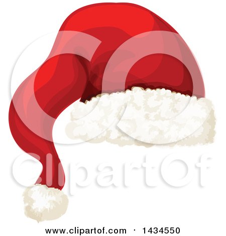 Clipart of a Christmas Santa Hat - Royalty Free Vector Illustration by Vector Tradition SM