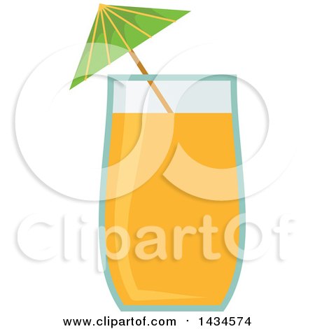 Clipart of a Class of Juice or a Cocktail - Royalty Free Vector Illustration by Vector Tradition SM