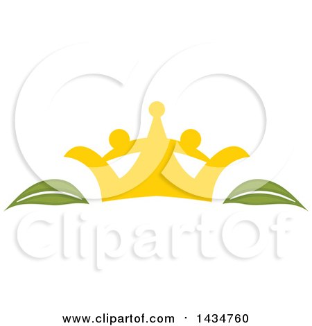 Clipart of a Crown and Organic Leaves - Royalty Free Vector Illustration by Vector Tradition SM