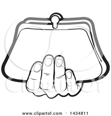 Vector Illustration Of Coin Change Purse Money Bag - Money Coin Clip Art  Black And White, HD Png Download , Transparent Png Image - PNGitem
