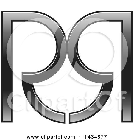 Clipart of a Mirrored Capital Letter R Design - Royalty Free Vector Illustration by Lal Perera