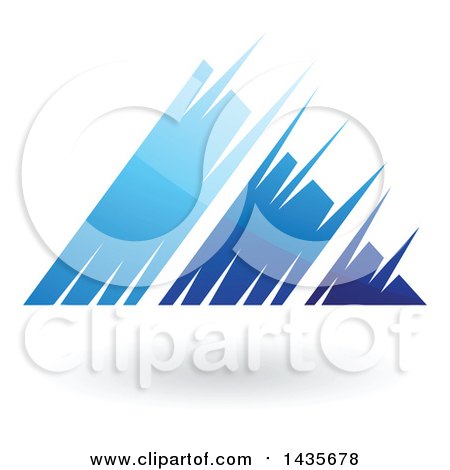 Clipart of a Floating Triangle Design with Strokes and a Shadow - Royalty Free Vector Illustration by cidepix