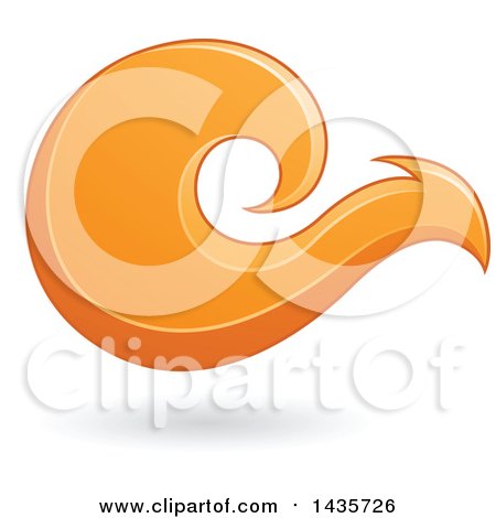 Clipart of a Floating Abstract Squirrel with a Shadow - Royalty Free Vector Illustration by cidepix