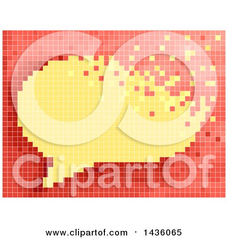 Clipart of a Pixel Mosaic of a Speech Bubble - Royalty Free Vector Illustration by BNP Design Studio